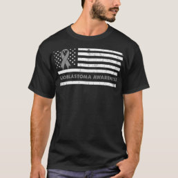 Glioblastoma Awareness American Flag In Glioblasto T-Shirt