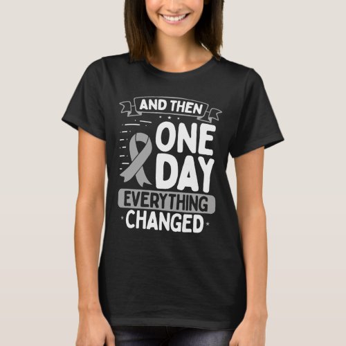 Glioblastoma Awareness Movement Brain Tumor Ribbon T_Shirt