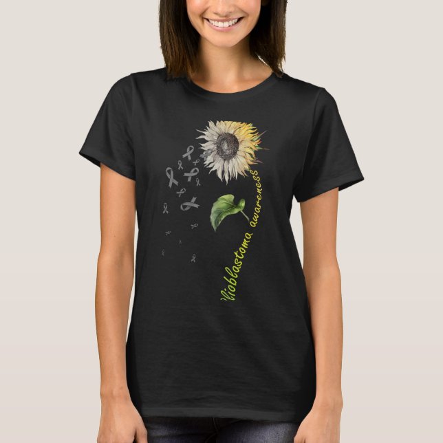 Glioblastoma Awareness Sunflower  T-Shirt (Front)