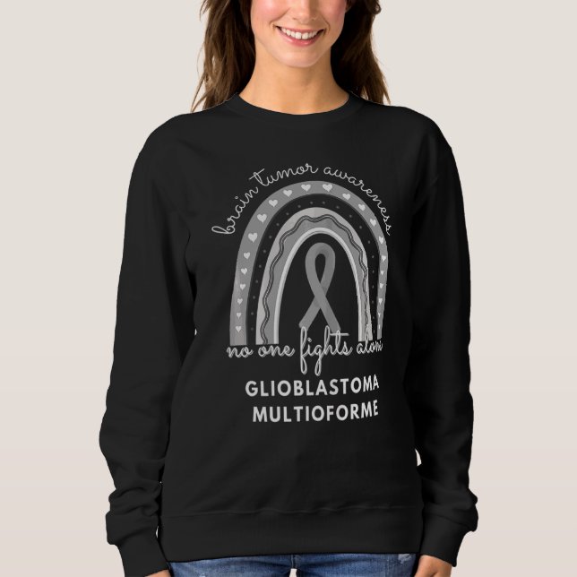 Glioblastoma Multiforme Brain Tumor Awareness Gray Sweatshirt (Front)