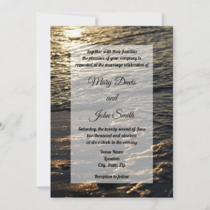 Glistening Beach Morning Invitation