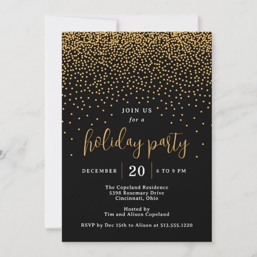 Glistening Dots Editable Color Holiday Invitation