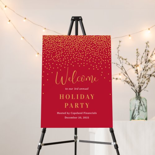 Glistening Dots EDITABLE COLOR Party Welcome Sign