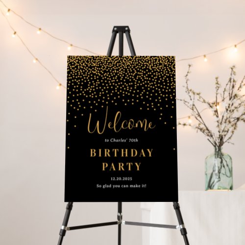 Glistening Dots EDITABLE COLOR Party Welcome Sign