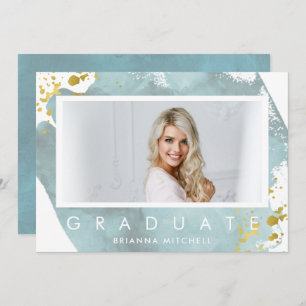 Glistening Grad Photo Graduation Party Invitation