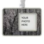 Glistening Icy Forest in Morning Light I Christmas Ornament