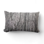 Glistening Icy Forest in Morning Light II Lumbar Pillow