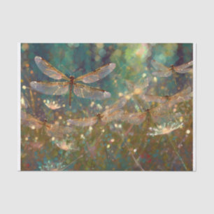 Glistening Morning Meadows, Dazzling Dragonflies Tissue Paper