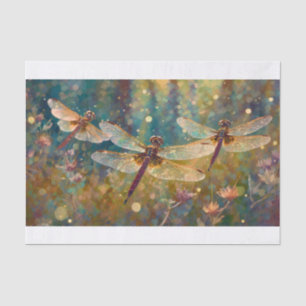 Glistening Morning Squadron, Dazzling Dragonflies Tissue Paper