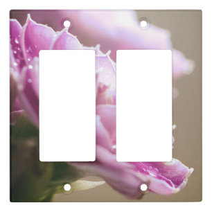 Glistening Pink Rose Light Switch Cover