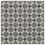 Glitch2 Black dots stars tile pattern fabric
