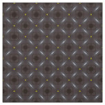 Glitch2 Black dots yellow stars  pattern fabric