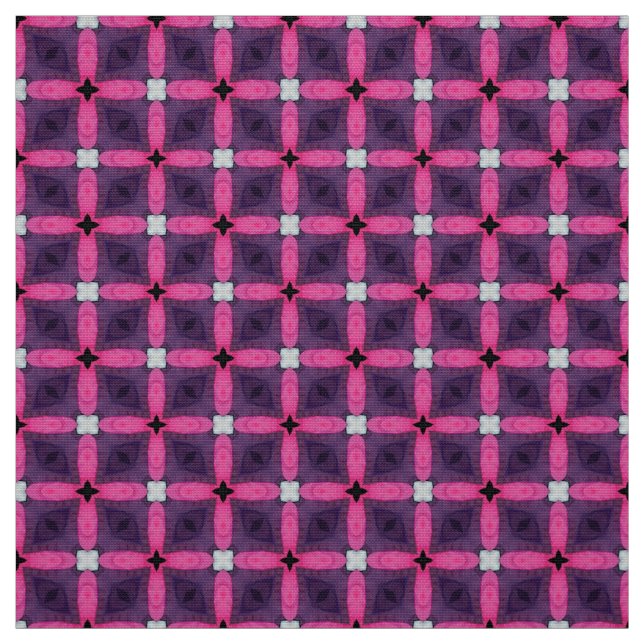 Glitch2 Blue and Purple Polyester Weave fabric (Swatch)