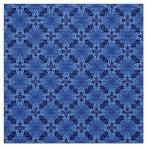 Glitch2 Blue Quilting, appliqué, and crafts Fabric