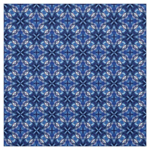 Glitch2 Blue Quilting crafts Fabric