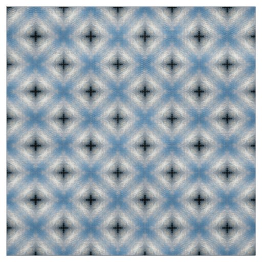 Glitch2 Blue sky teal cross tile pattern fabric