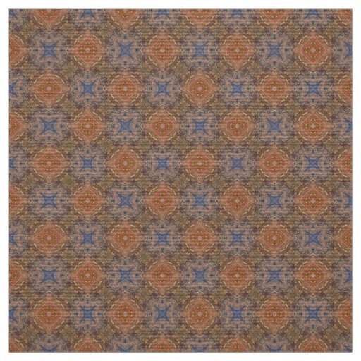 Glitch2 Brown and Blue Old Style Fabric