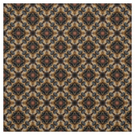 Glitch2 Brown Black Red Quilting Crafts Fabric