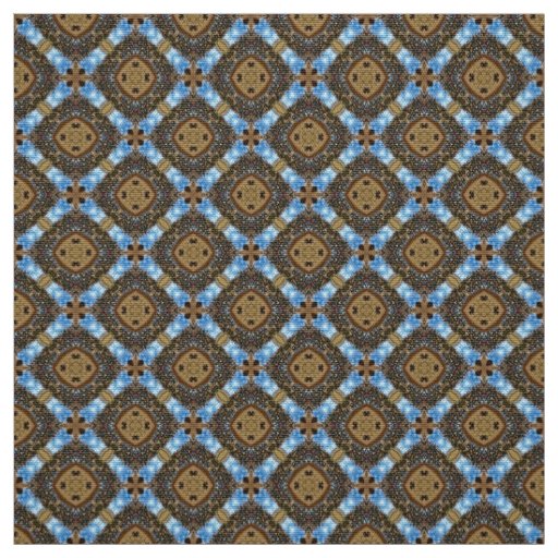 Glitch2 Brown Blue Furniture Fabric