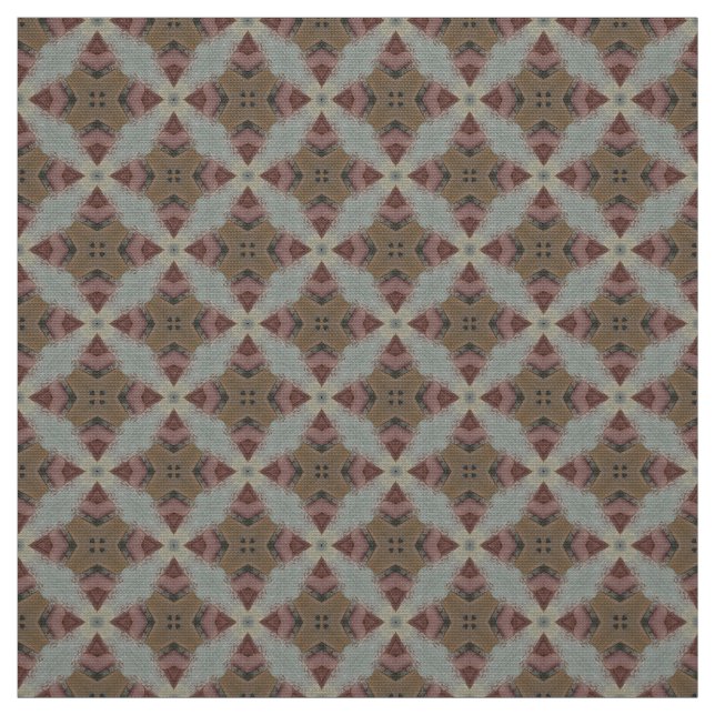 Glitch2 Brown gray green pattern fabric (Swatch)