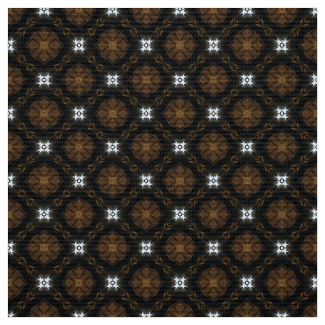 Glitch2 Brown Gray tile pattern fabric (Swatch)
