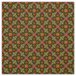 Glitch2 Brown Green Quilting crafts Fabric