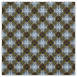 Glitch2 Brown light blue  tile Fabric