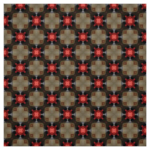 Glitch2 Brown Red pattern fabric