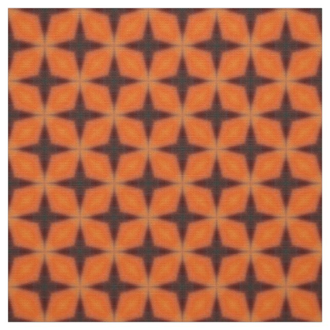 Glitch2 Brown star tiled pattern fabric (Swatch)