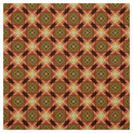 Glitch2 Brown Yellow Quilting crafts Fabric