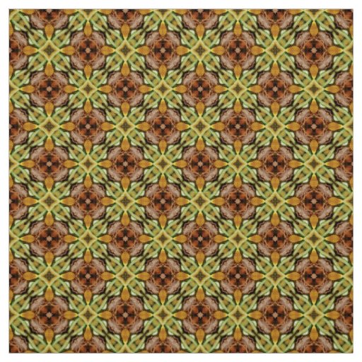 Glitch2 Brown Yellow Quilting crafts Fabric