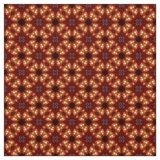 Glitch2 chocolate brown white Fabric