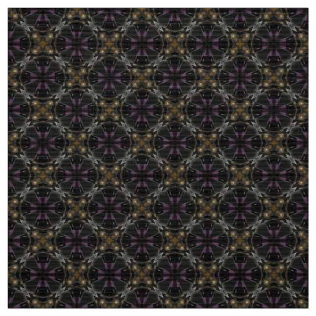 Glitch2 Dark gray brown tile Fabric (Swatch)