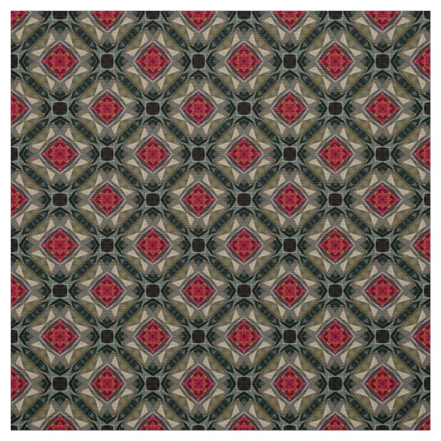 Glitch2 Dark multi-color pattern furniture fabric (Swatch)