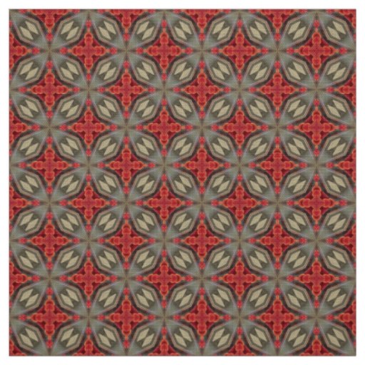 Glitch2 Deep Crimson Red pattern fabric