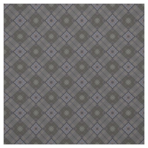 Glitch2 Gray Blue Quilting crafts Fabric