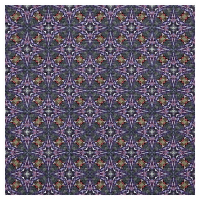 Glitch2 Midnight blue Star Pattern Fabric (Swatch)