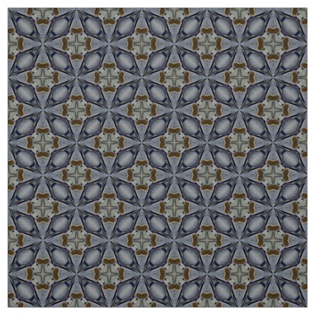 Glitch2 Midnight blue teal pattern fabric (Swatch)