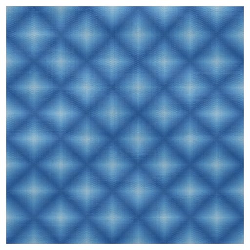 Glitch2 Printed Diamond Blue Pattern Fabric