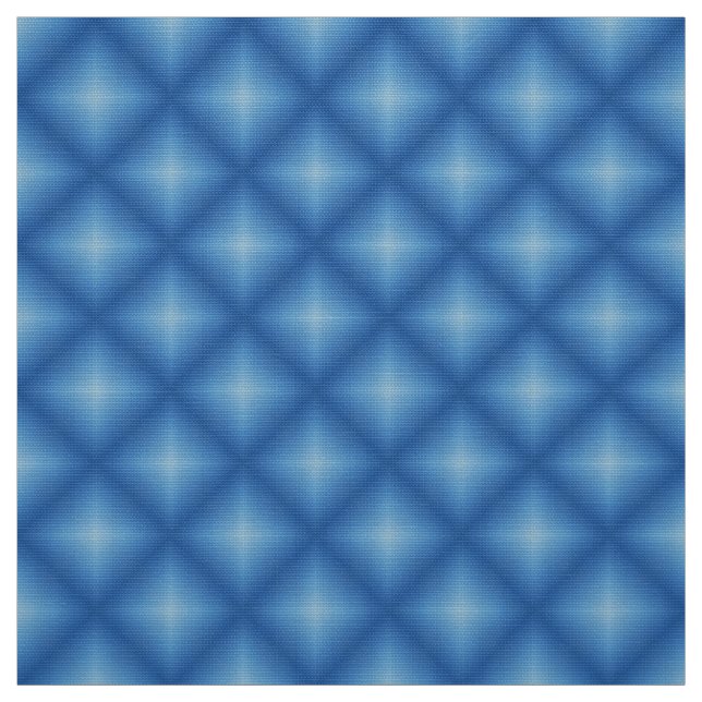 Glitch2 Printed Diamond Blue Pattern Fabric (Swatch)