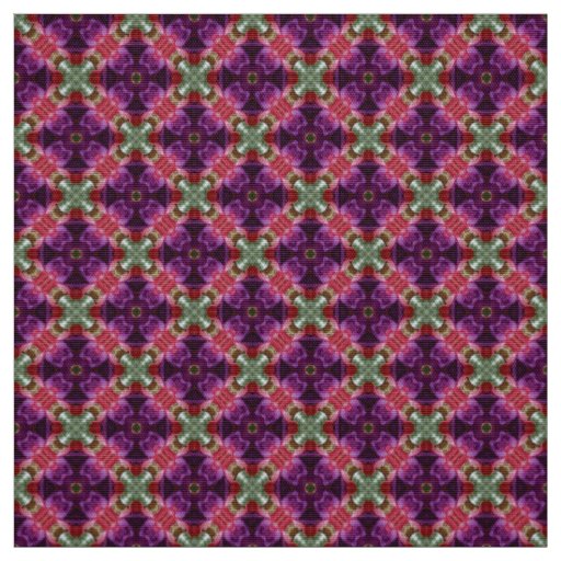 Glitch2 Purple and green Detailed pattern fabric