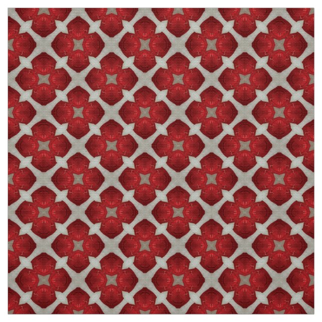 Glitch2 Red Gray Furniture Fabric (Swatch)