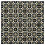 Glitch2 Teal and pale yellow tile pattern fabric