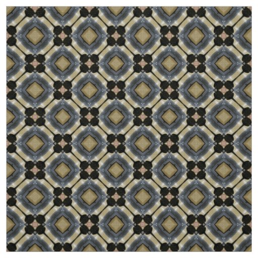 Glitch2 Teal and pale yellow tile pattern fabric