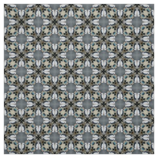 Glitch2 Teal light gray tile pattern fabric