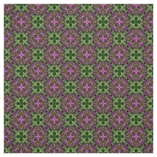 Glitch2 Violet Red Green Complex floral fabric
