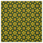 Glitch2 Yellow Green Flower Greenhouse fabric