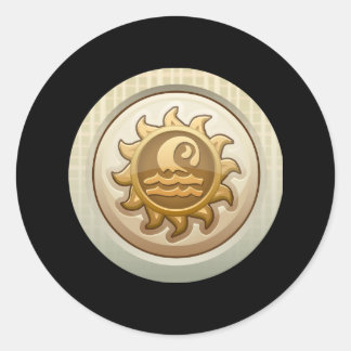 Glitch: achievement first grendaline emblem classic round sticker