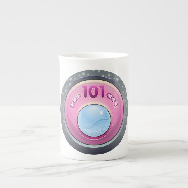 Glitch: achievement harmony hound bone china mug (Front)