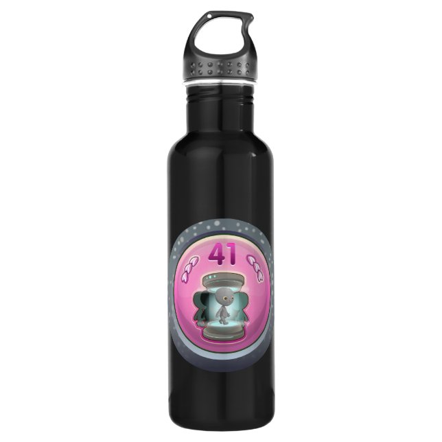 Glitch: achievement licensed teleporter gee class water bottle (Front)